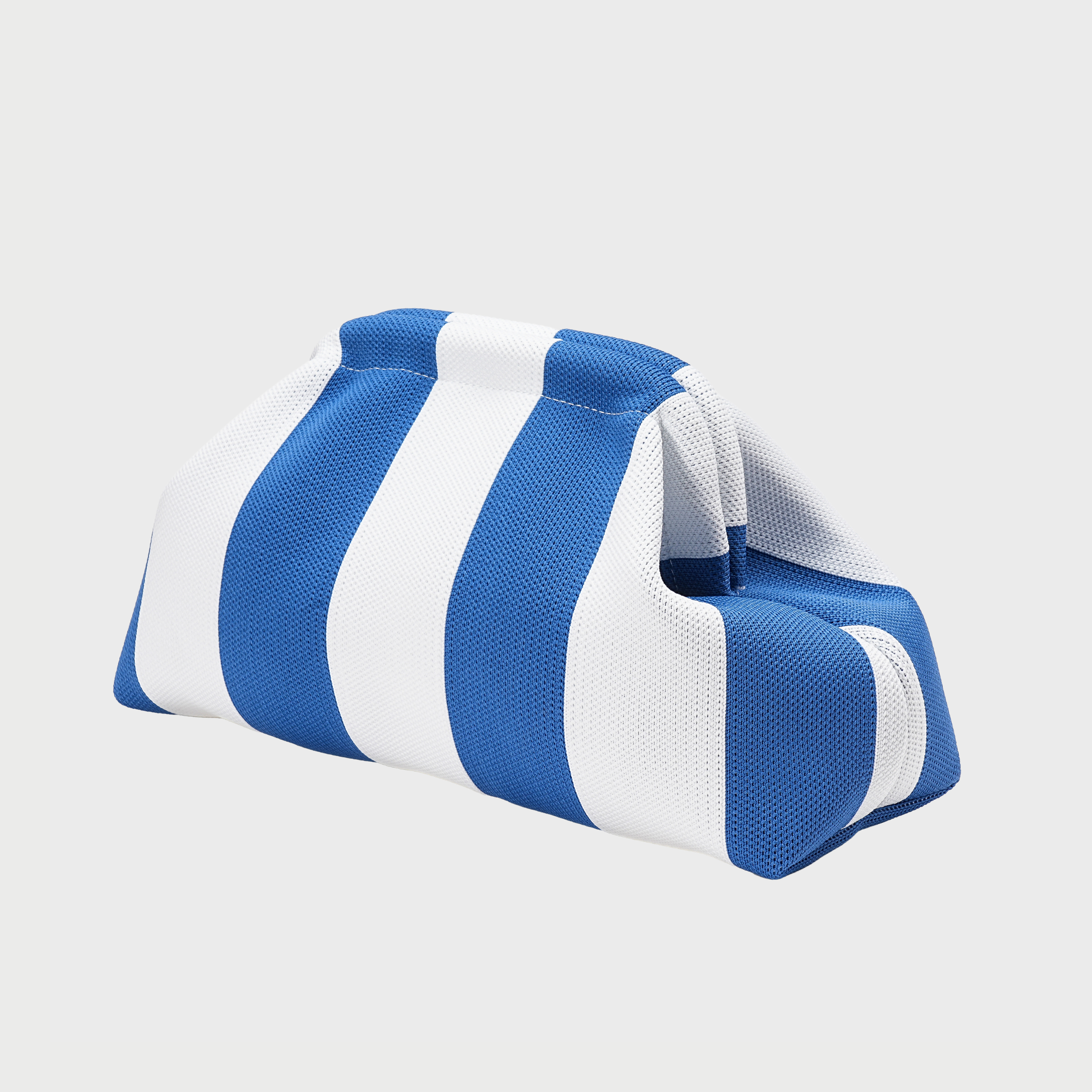Pastel Stripe Makeup Pouch - Blue