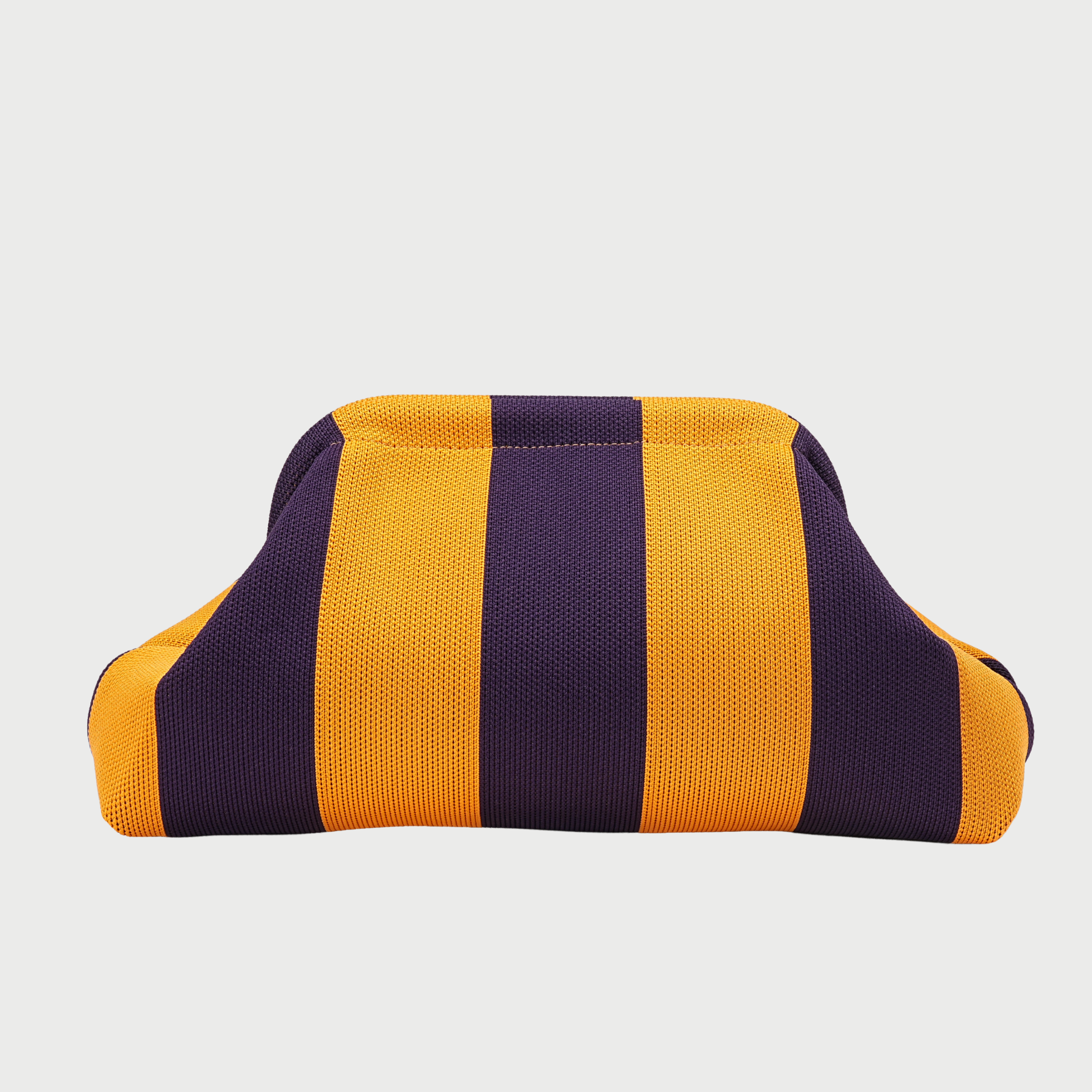 Pastel Stripe Makeup Pouch - Lilac Flat