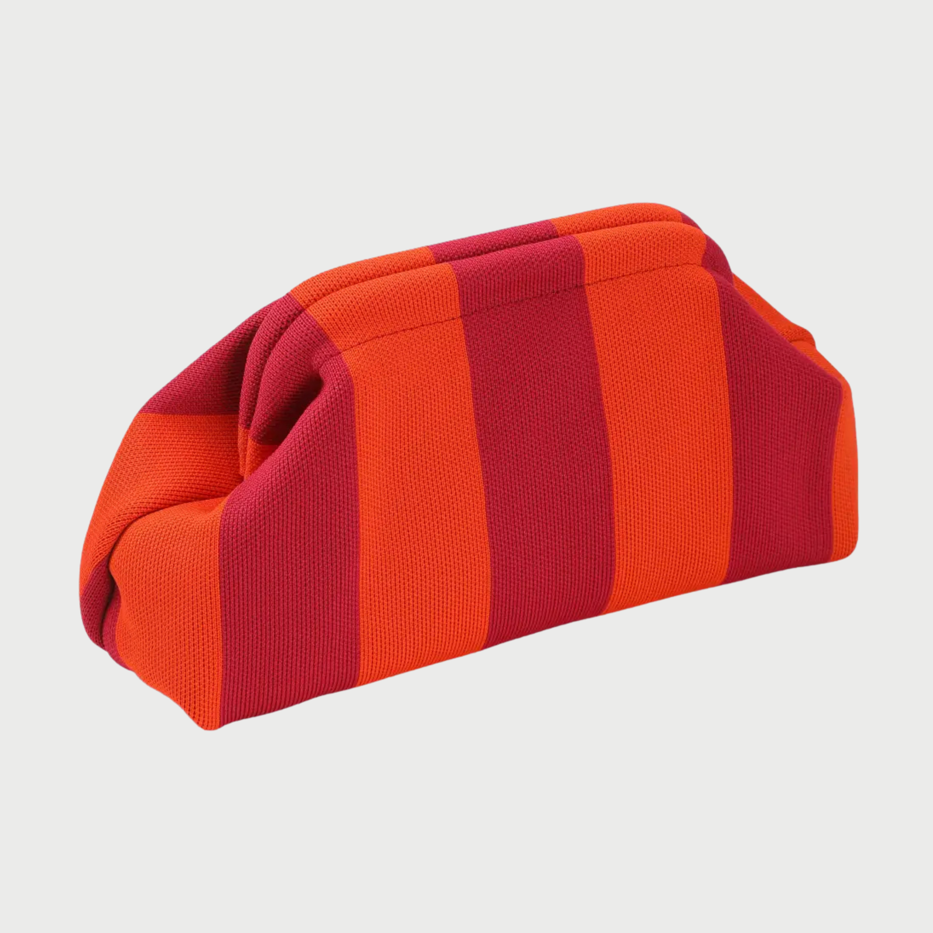 Retro Stripe Makeup Pouch - Orange