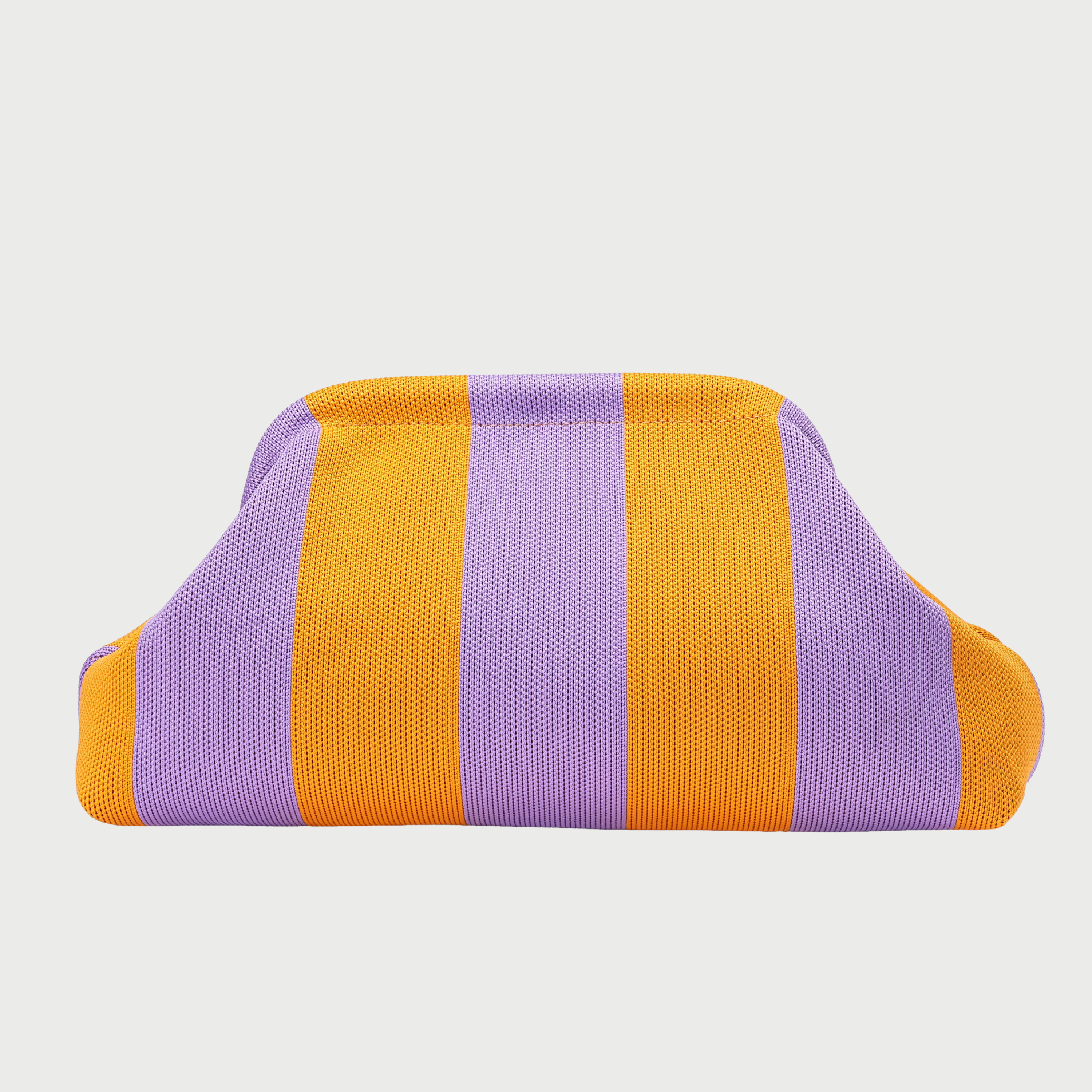 Pastel Stripe Makeup Pouch - Blue Flat