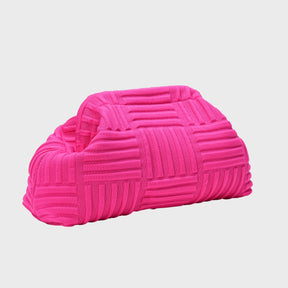 Bold Print Makeup Pouch - Hot Pink
