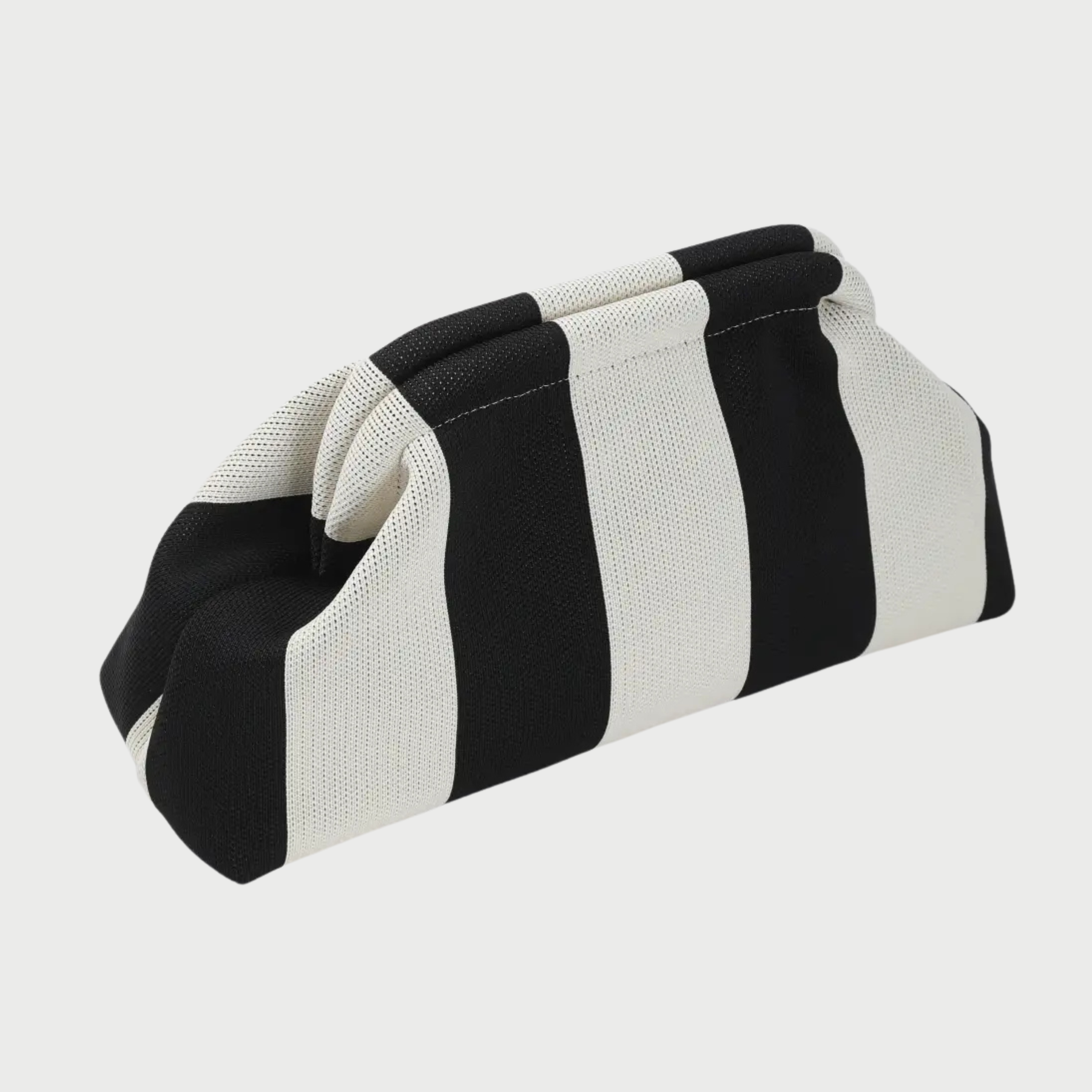 Retro Stripe Makeup Pouch - Off White