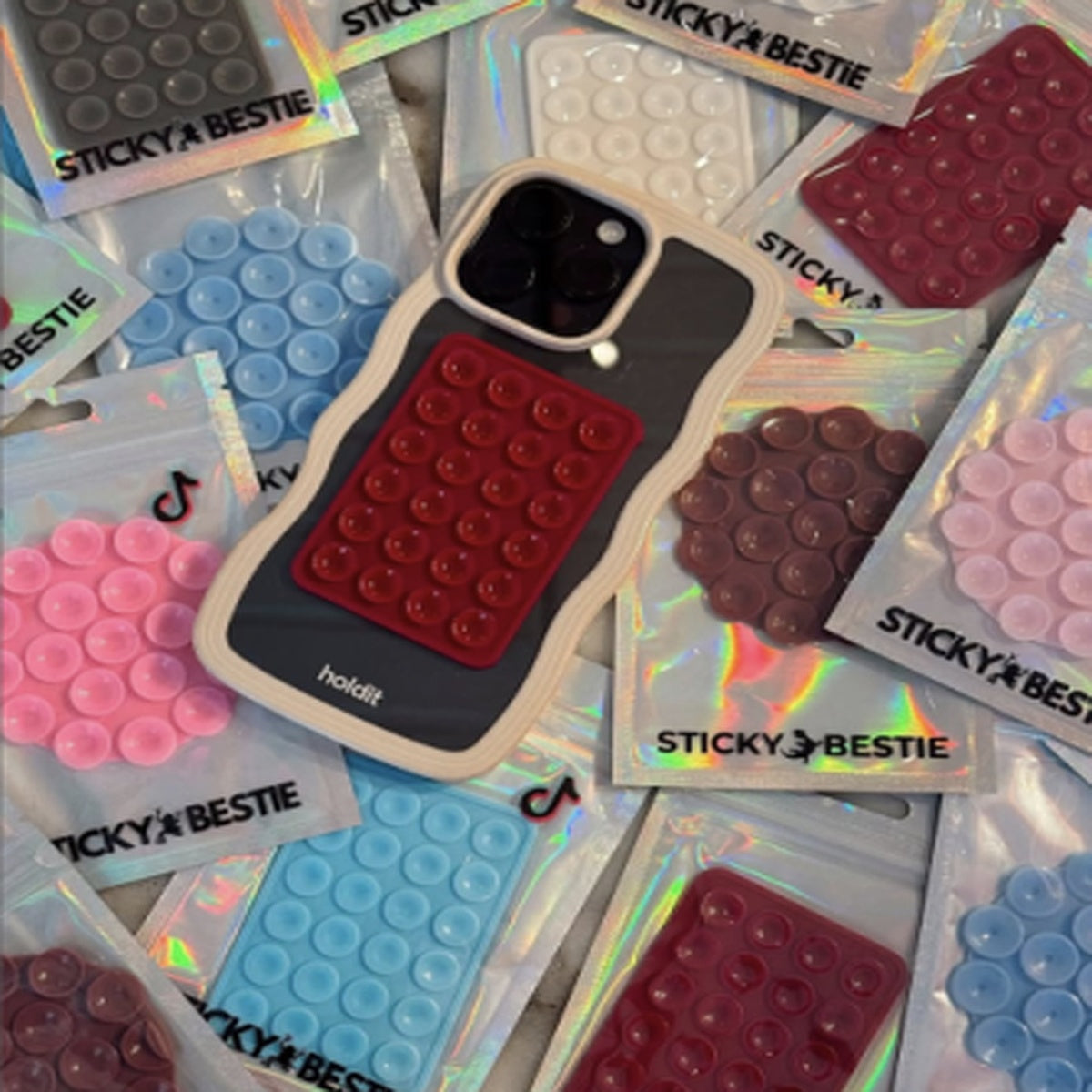 Suction Phone Sticker | Burgundy